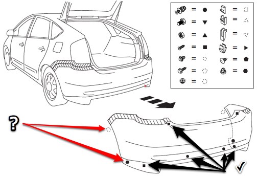 toyota prius rear bumper removal #4